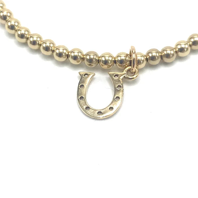 3mm Gold Ball Charm Bracelets
