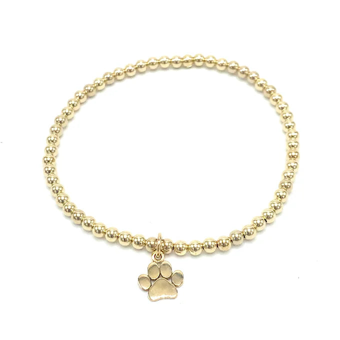 3mm Gold Ball Charm Bracelets