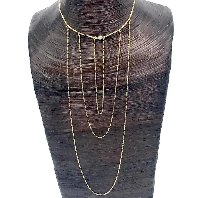 Gold Waterfall Necklace