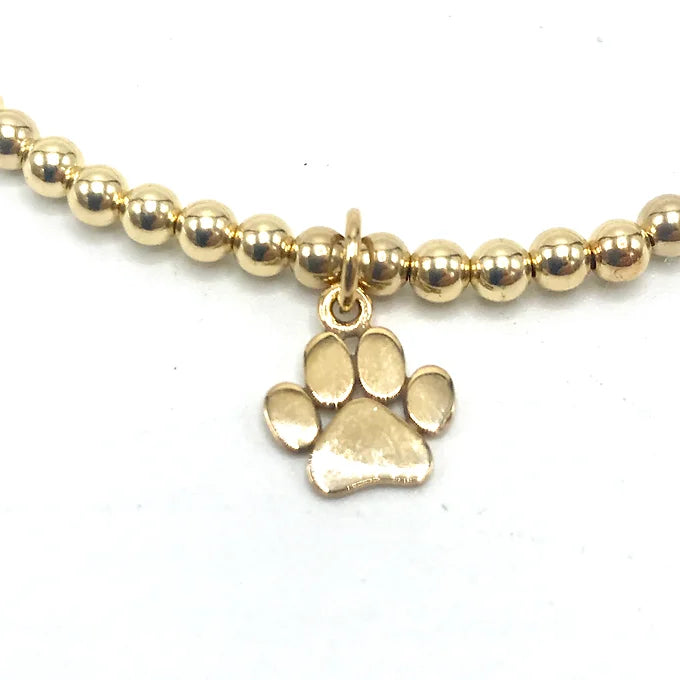 3mm Gold Ball Charm Bracelets