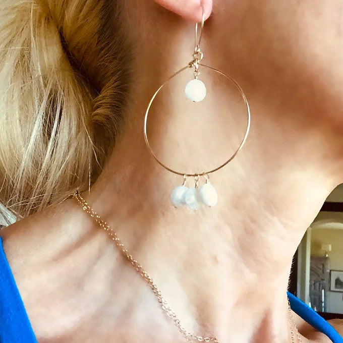 Danny Hoop Earrings- Pyrite