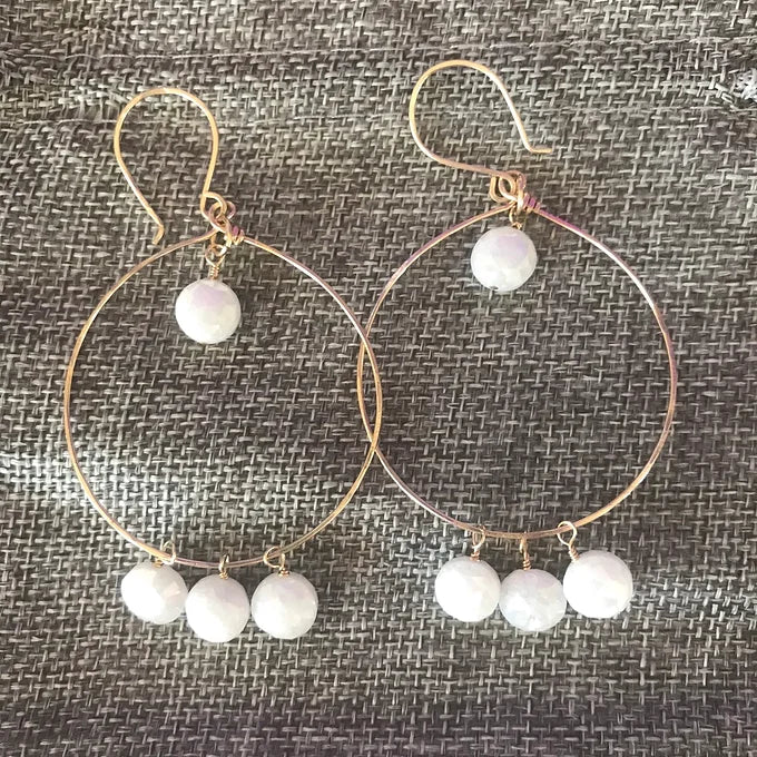 Danny Hoop Earrings- Pyrite