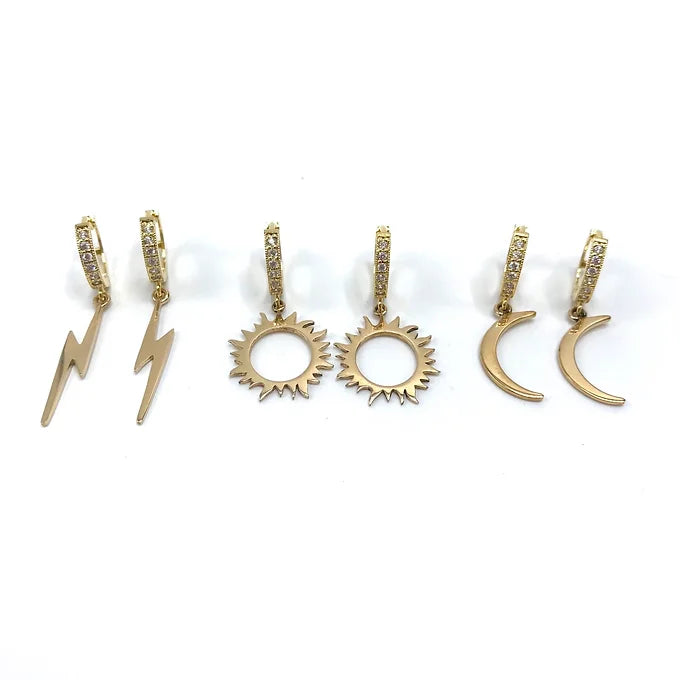CZ Huggie Earrings