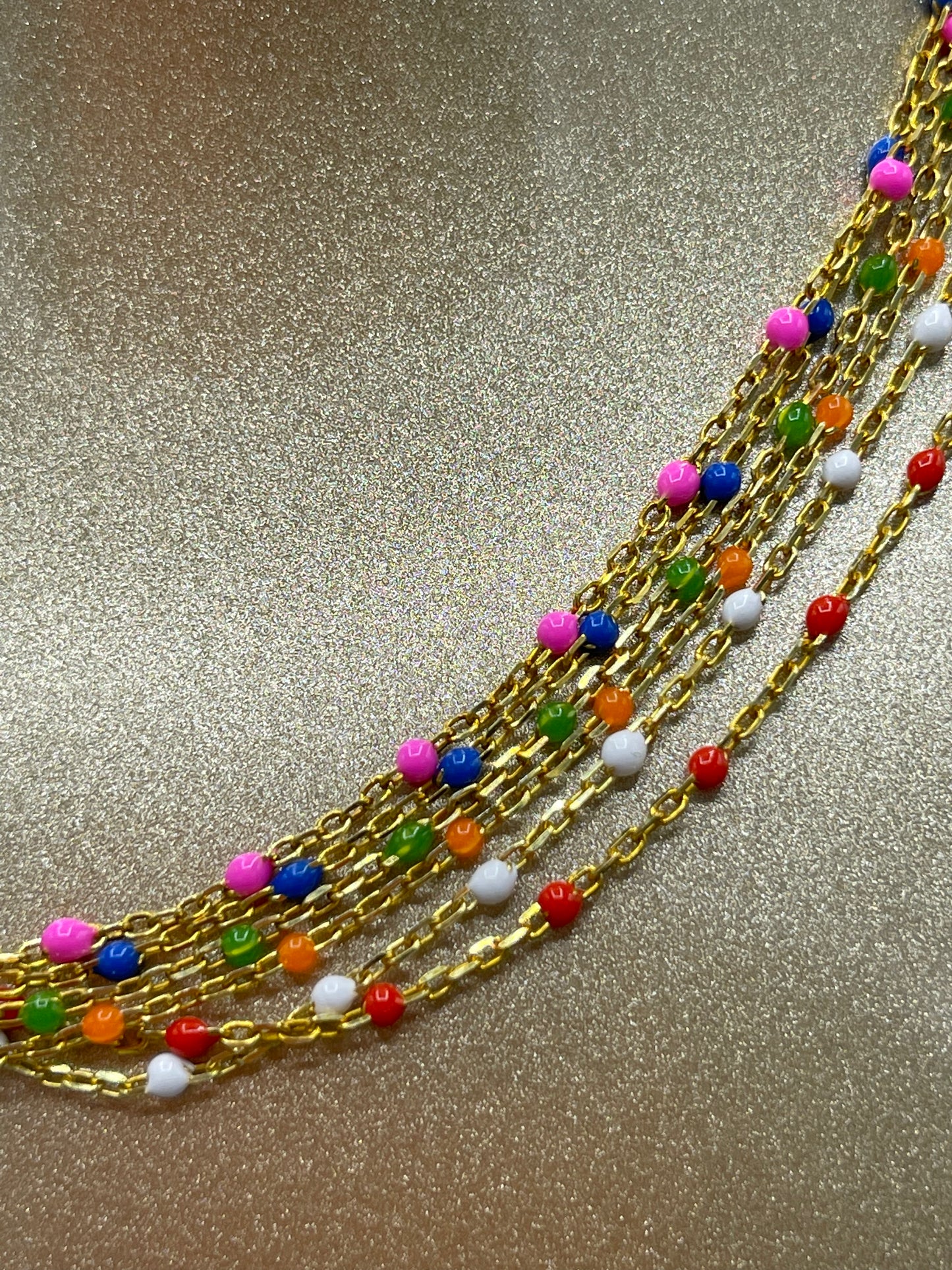 Bright Enamel Choker Necklace