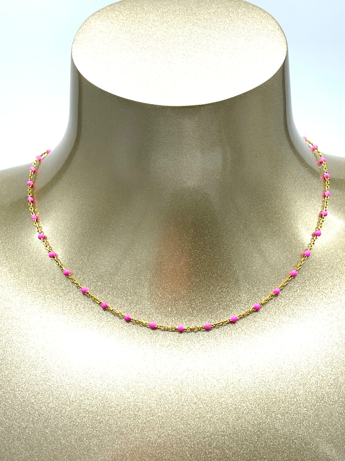 Bright Enamel Choker Necklace