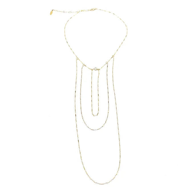 Gold Waterfall Necklace