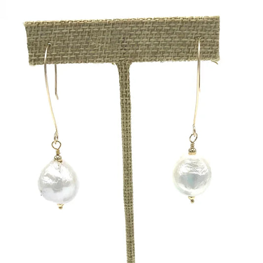 Asymmetric Baroque Pearl Earrings