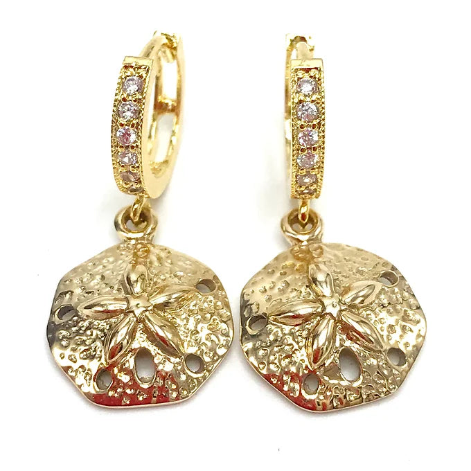Sand Dollar Huggie Earrings