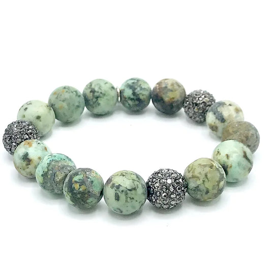 Matte African Turquoise Bracelet