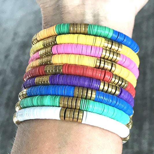 6MM Recycled Vinyl bracelets