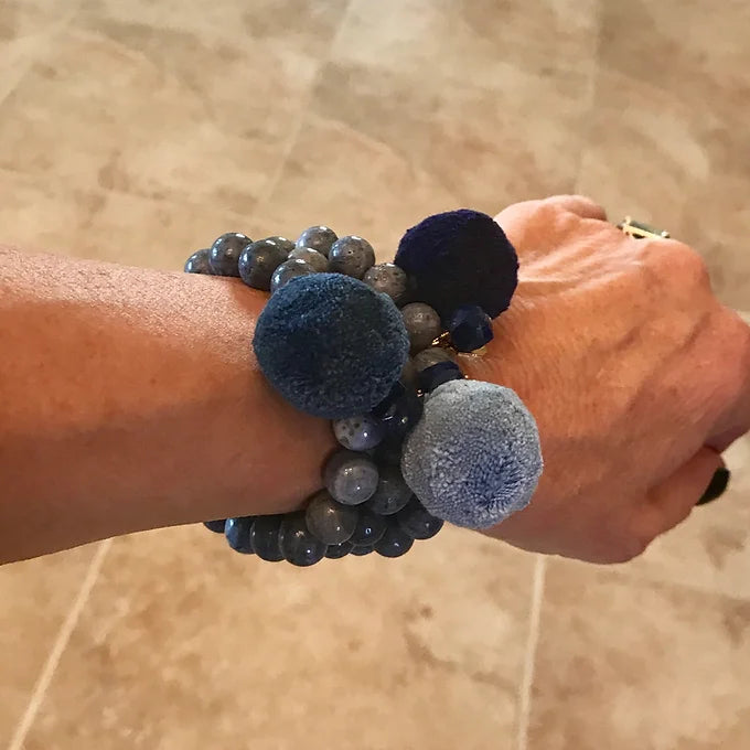 Blue Coral Bracelet Set