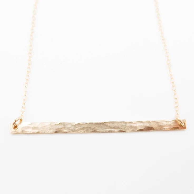 Hammered Bar Necklace