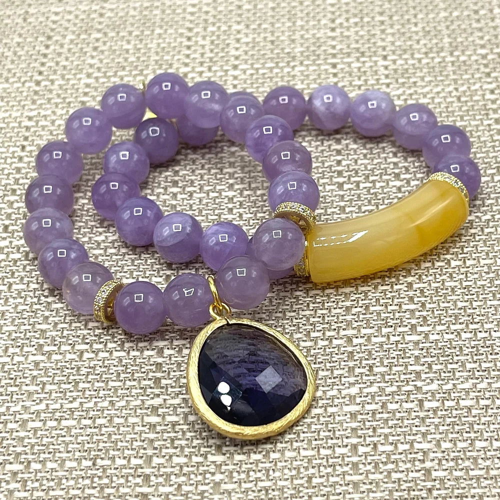 Lavender Amethyst Bracelet set