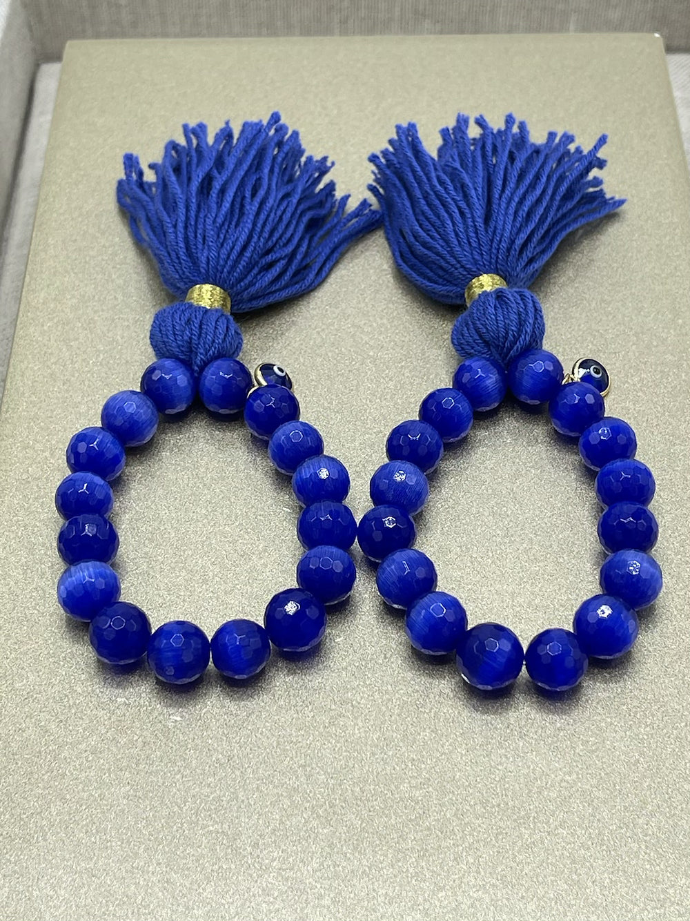 Blue Tassel Bracelet