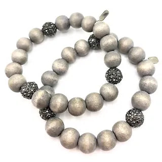 Light Grey Wood Bracelet