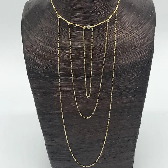 Gold Waterfall Necklace