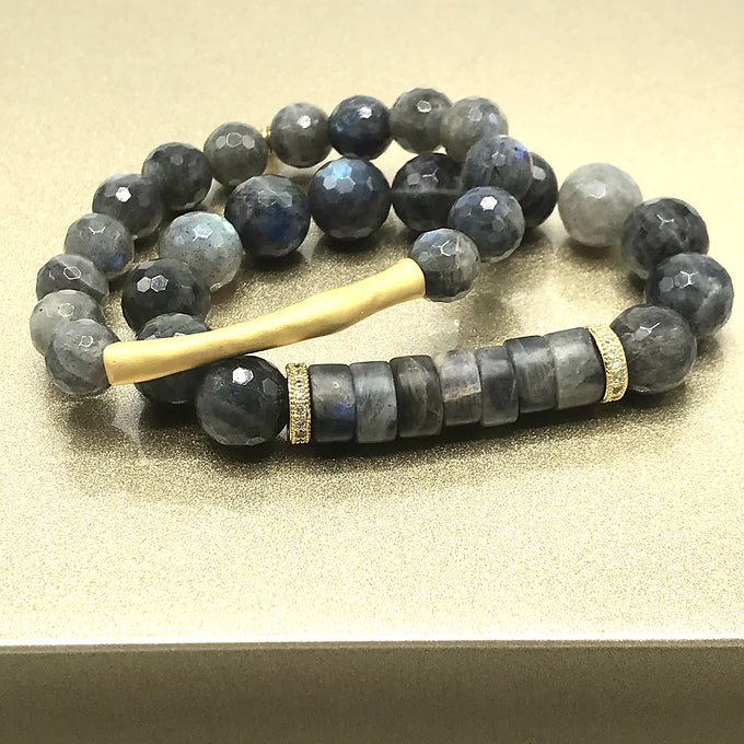 Labradorite Bracelet Set