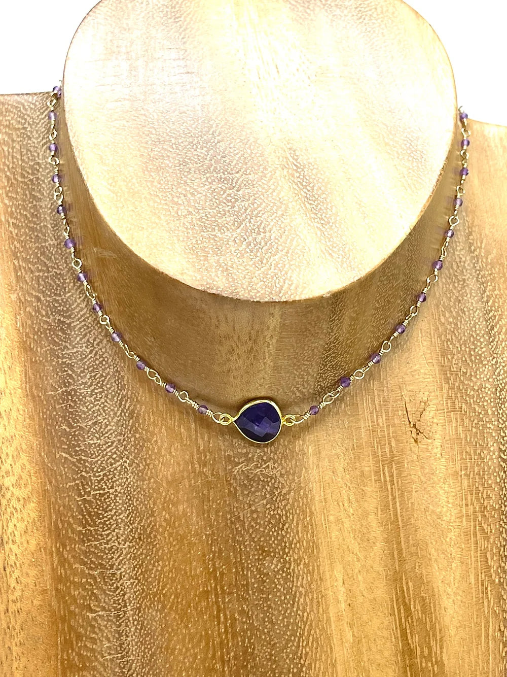 Round Amethyst Choker Necklace