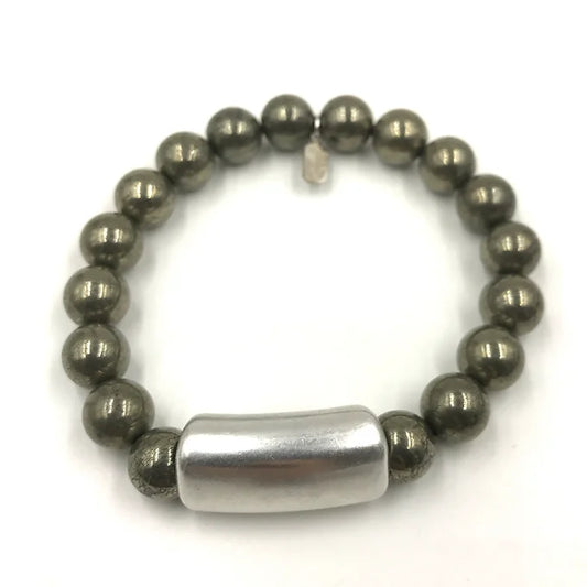Men's Pyrite Bar Bracelet