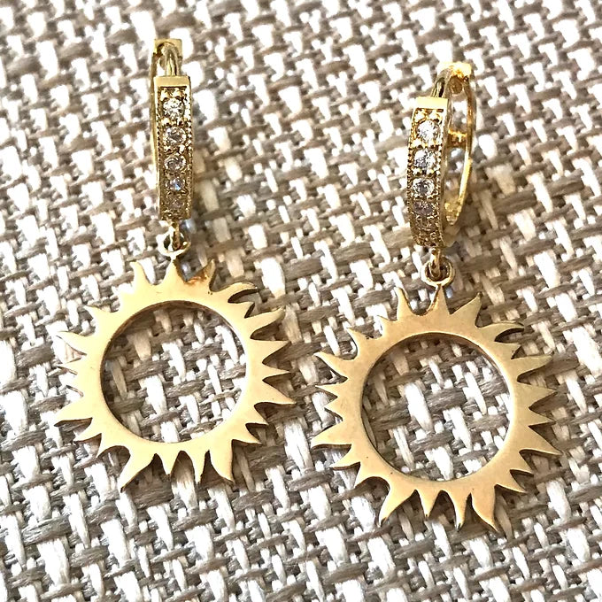 CZ Huggie Earrings